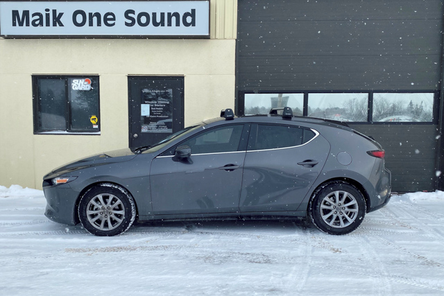 2021 Mazda3 Hatch with professional window tint in North Bay